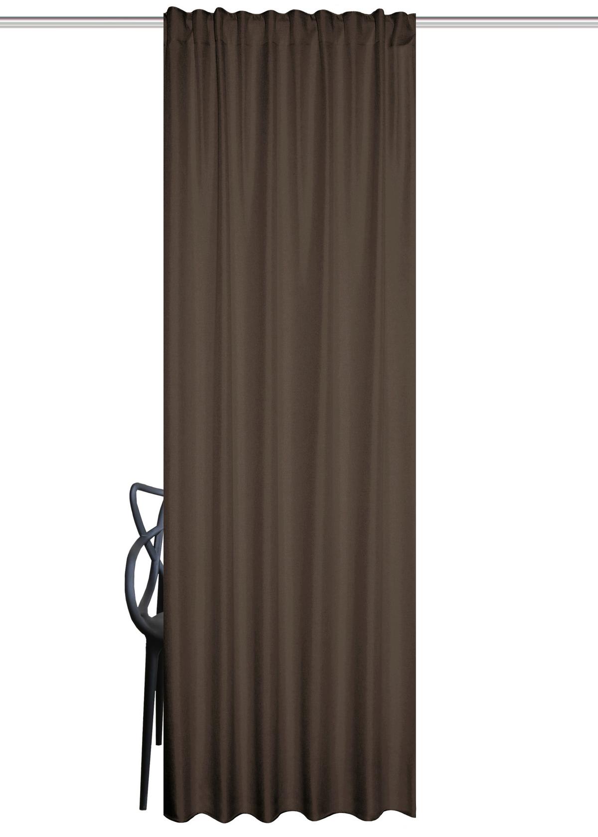 Wärmeschutzvorhang Eskamio - Braun, Basics, Textil (135/245cm)