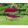 Doppel-Sonnenliege Bindox verstellbares Dach - Rot, Basics, Textil/Metall (130/137/200cm) - MID.YOU