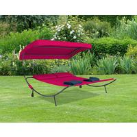Doppel-sonnenliege Bindox Verstellbares Dach - Rot, Basics, Textil/Metall (130/137/200cm) - MID.YOU