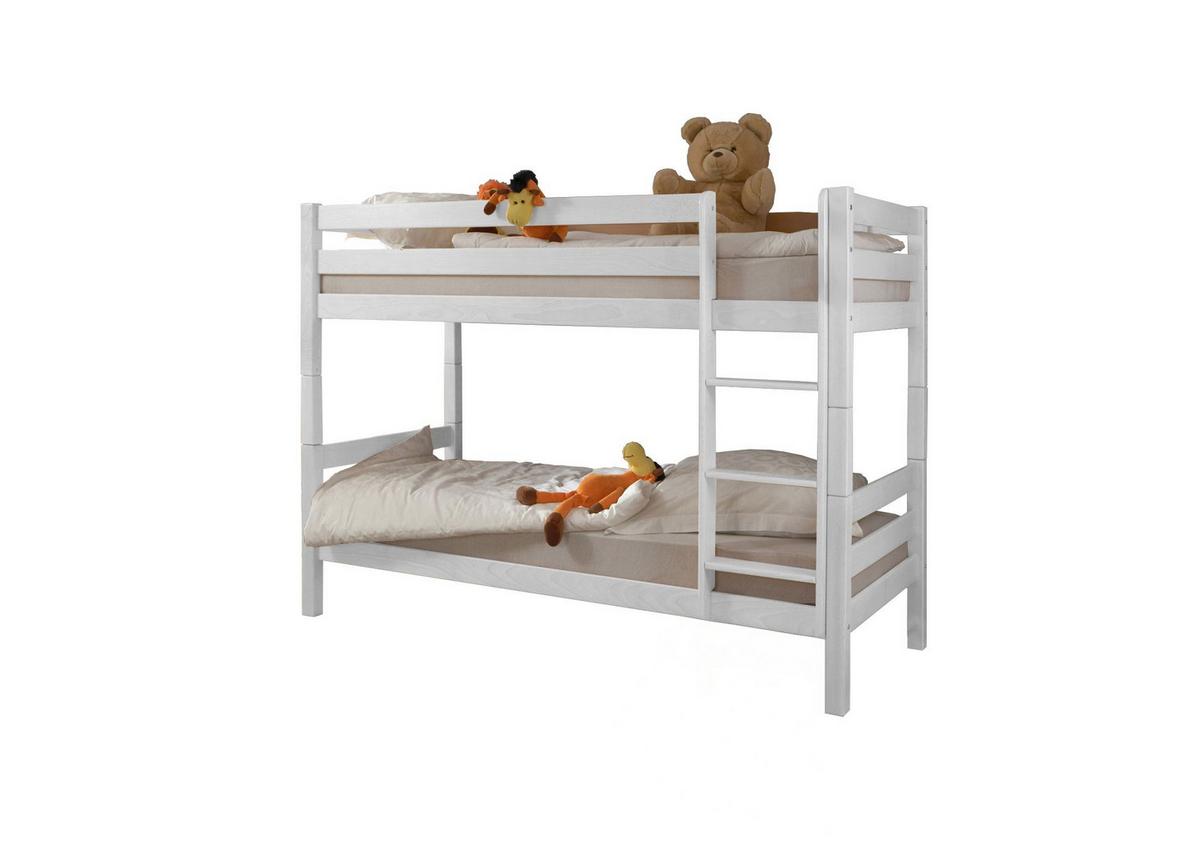 Poschodová posteľ LUPO R biela - biela, Basics, drevo (90/200cm) - MID.YOU