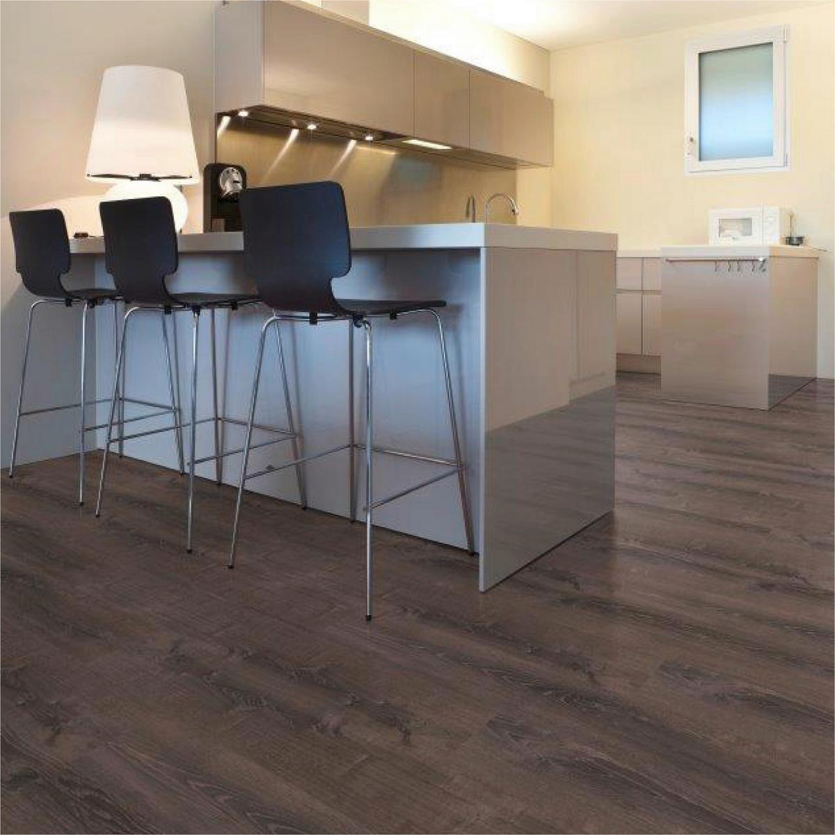 Designboden Eichefarben /dunkelbraun Lhd. Stärke 5mm - Eichefarben/Dunkelbraun, Basics, Kunststoff (121/22/0.5cm)