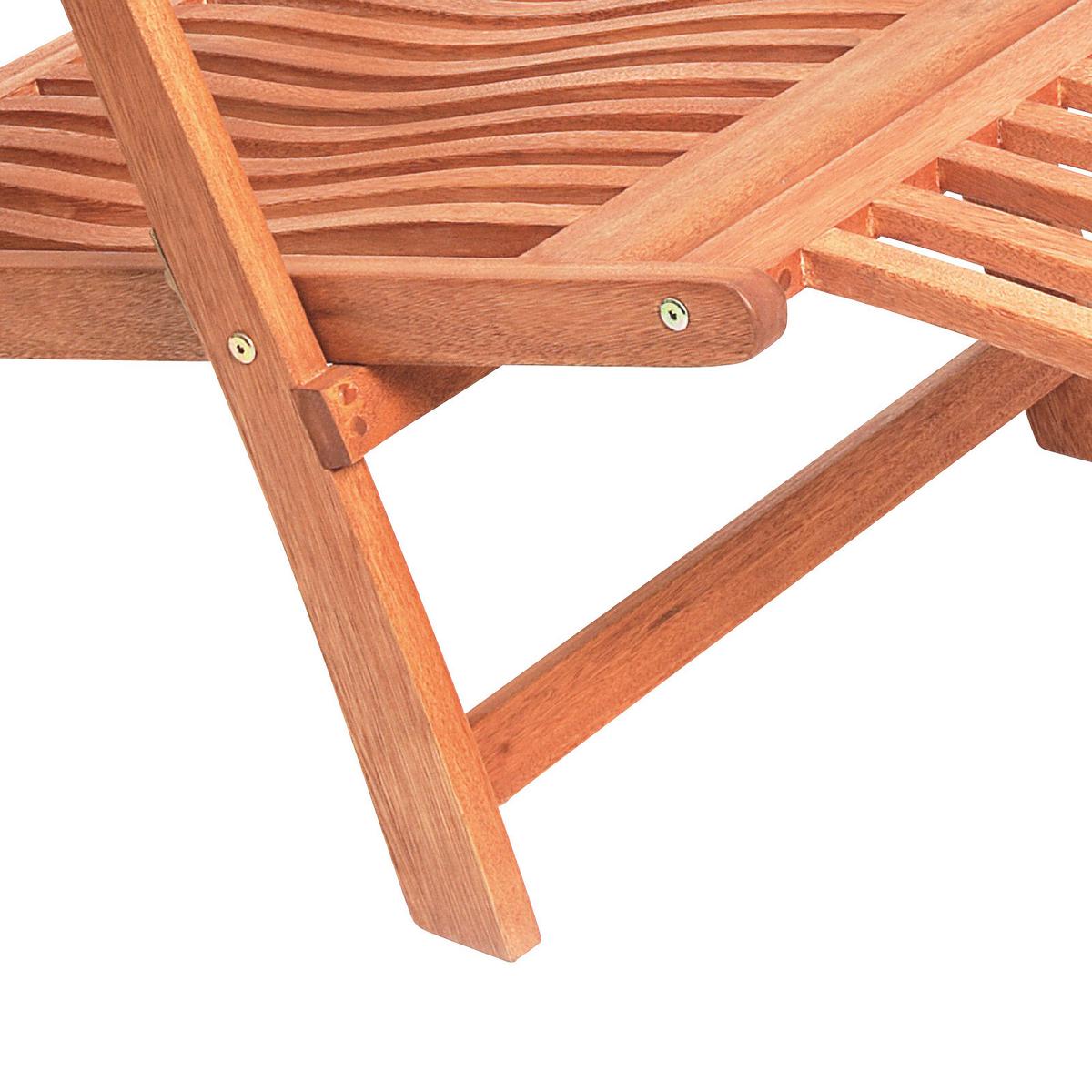GARTEN-RELAXLIEGE Eukalyptusholz klappbar - Naturfarben, KONVENTIONELL, Holz (58/92/144cm) - Gardenson