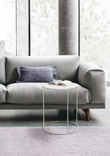 MID.YOU Couchtisch Rund Stahl, Weiß