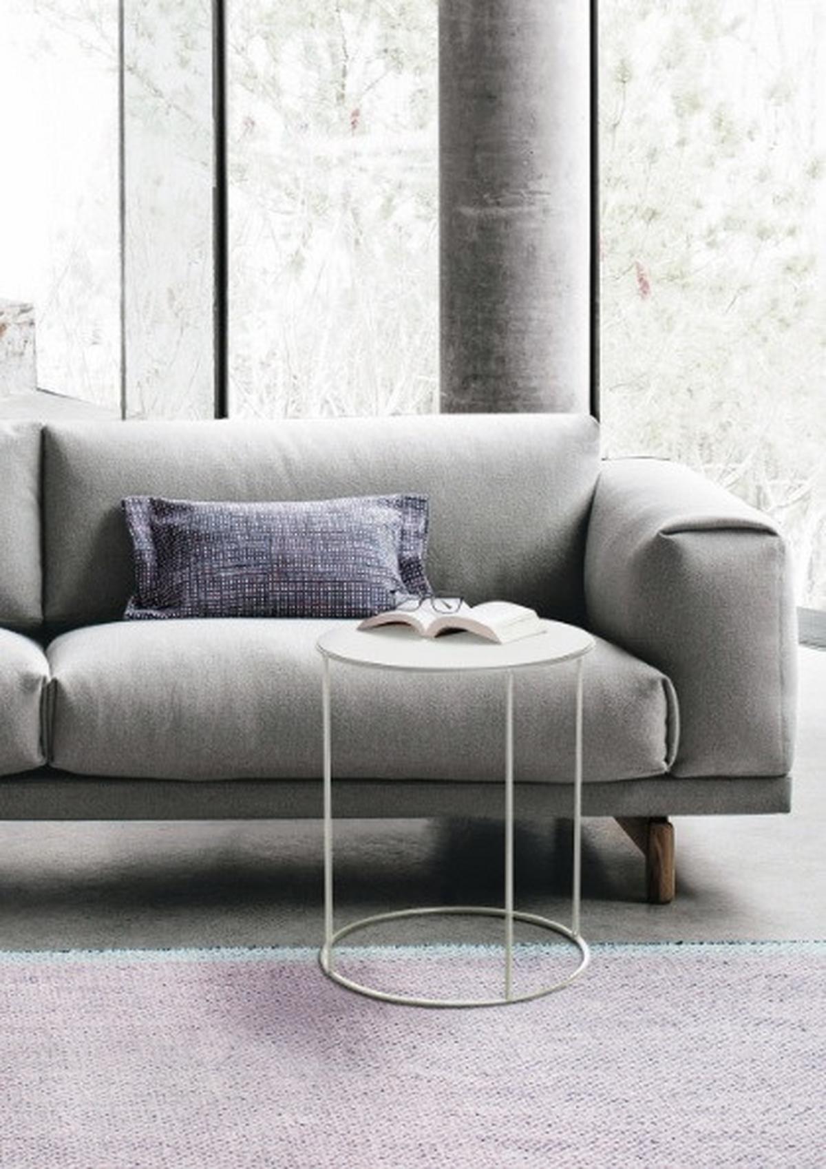 Couchtisch Rund Stahl, Weiß - Weiß, LIFESTYLE, Metall (38/50cm) - MID.YOU