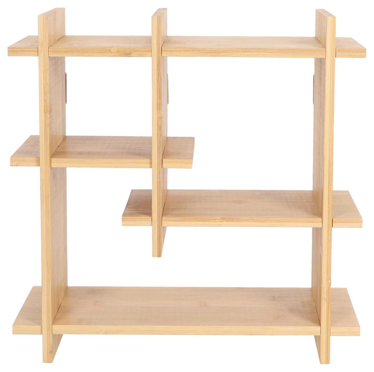 Wandregal Mit Übertopf Bambus Pflanzenregal_py200 - Hellbraun, LIFESTYLE, Holz (35/15/35cm)