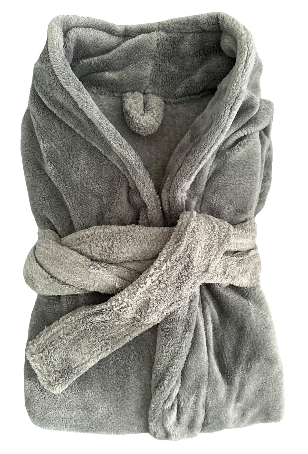 Bademantel Lucas - Grau, KONVENTIONELL, Textil (Snull) - Ondega