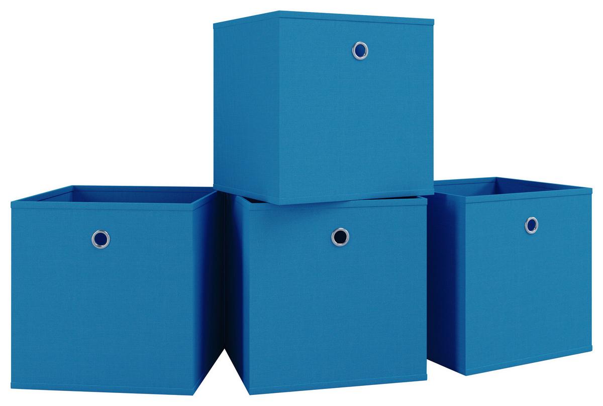 Faltbox Boxas Blau B: 27 Cm - Blau, Basics, Kunststoff (27/28/27cm) - MID.YOU