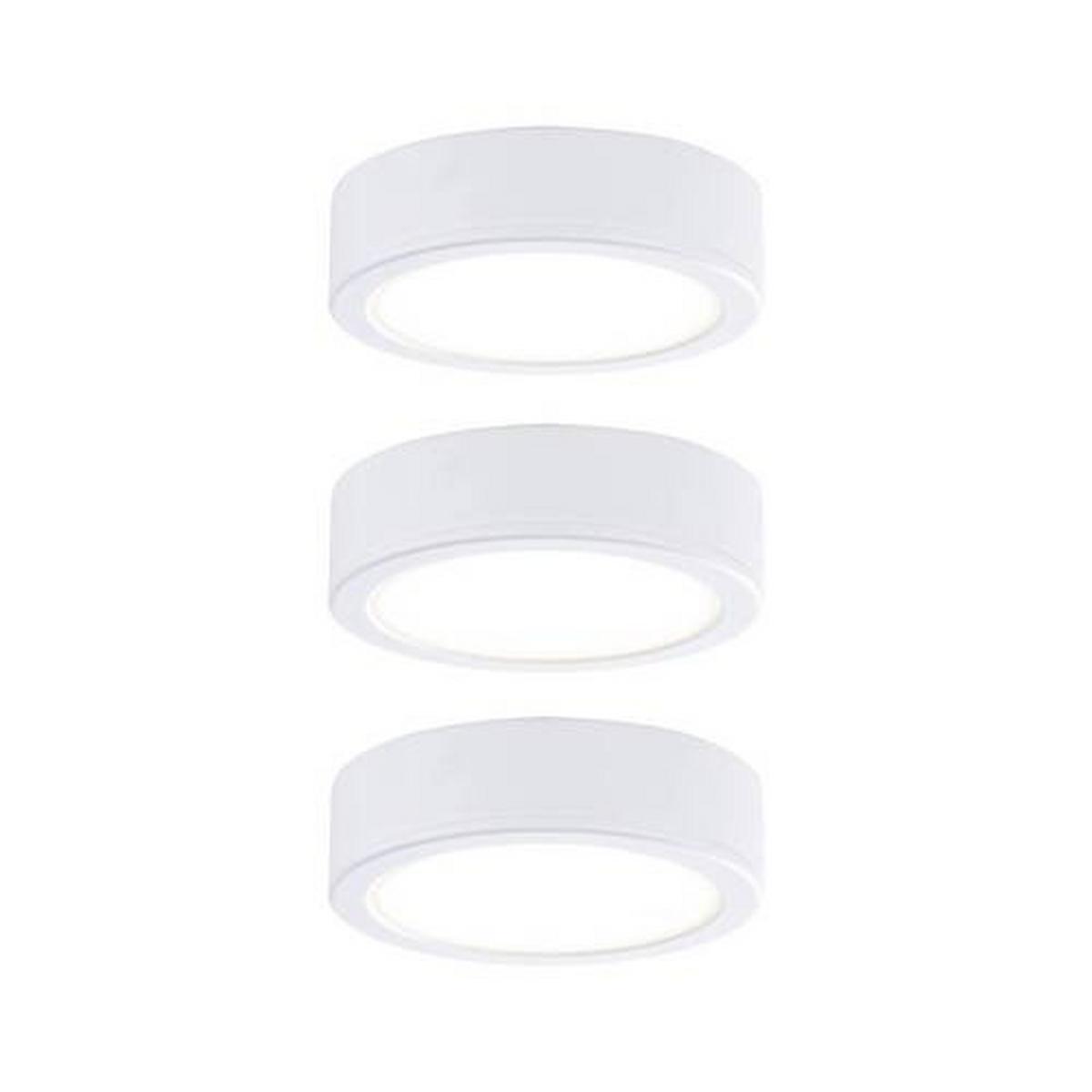 Unterbauleuchte 3xled 3 W Kunststoff Weiß Flach - Weiß, Basics, Kunststoff (6,5/1,7cm) - Paulmann