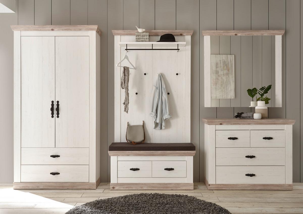 Garderobe Florenz Pinienfarb./Hellbraun B: 341cm - Hellbraun/Pinienfarben, Design, Holzwerkstoff (341/201/45cm) - MID.YOU