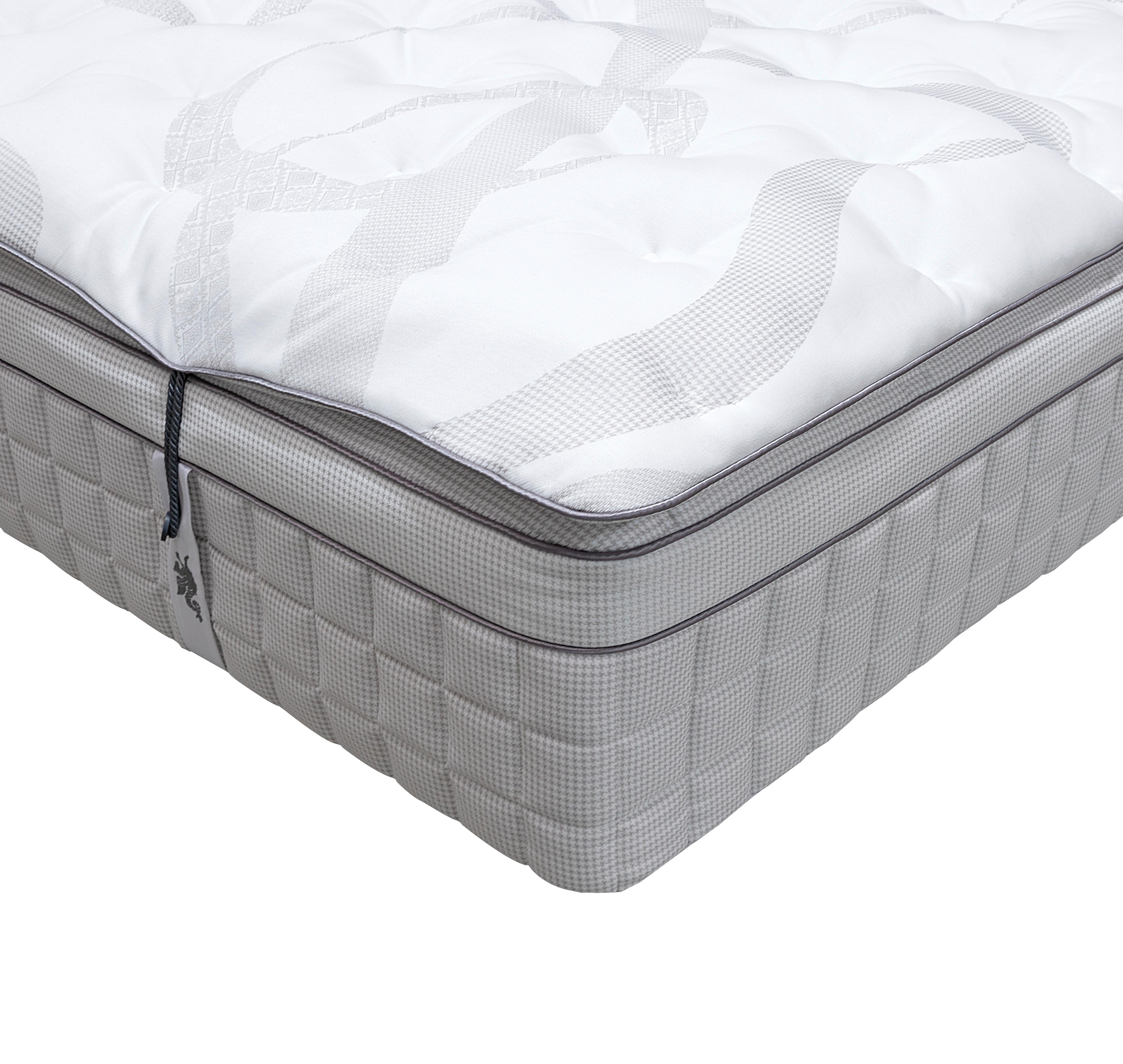 Taschenfederkernmatratze Biblos 160x200 cm H3 H: 21 cm - Weiß/Grau, Basics, Textil (160/200cm) - Livetastic