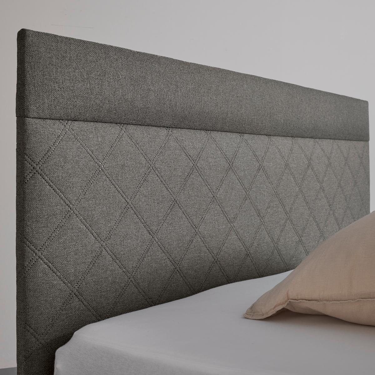 Boxspring posteľ s topperom Rosa 140x200 cm, tmavosivá - čierna/sivá, Modern, drevo/kompozitné drevo (140/200cm) - Bessagi Home