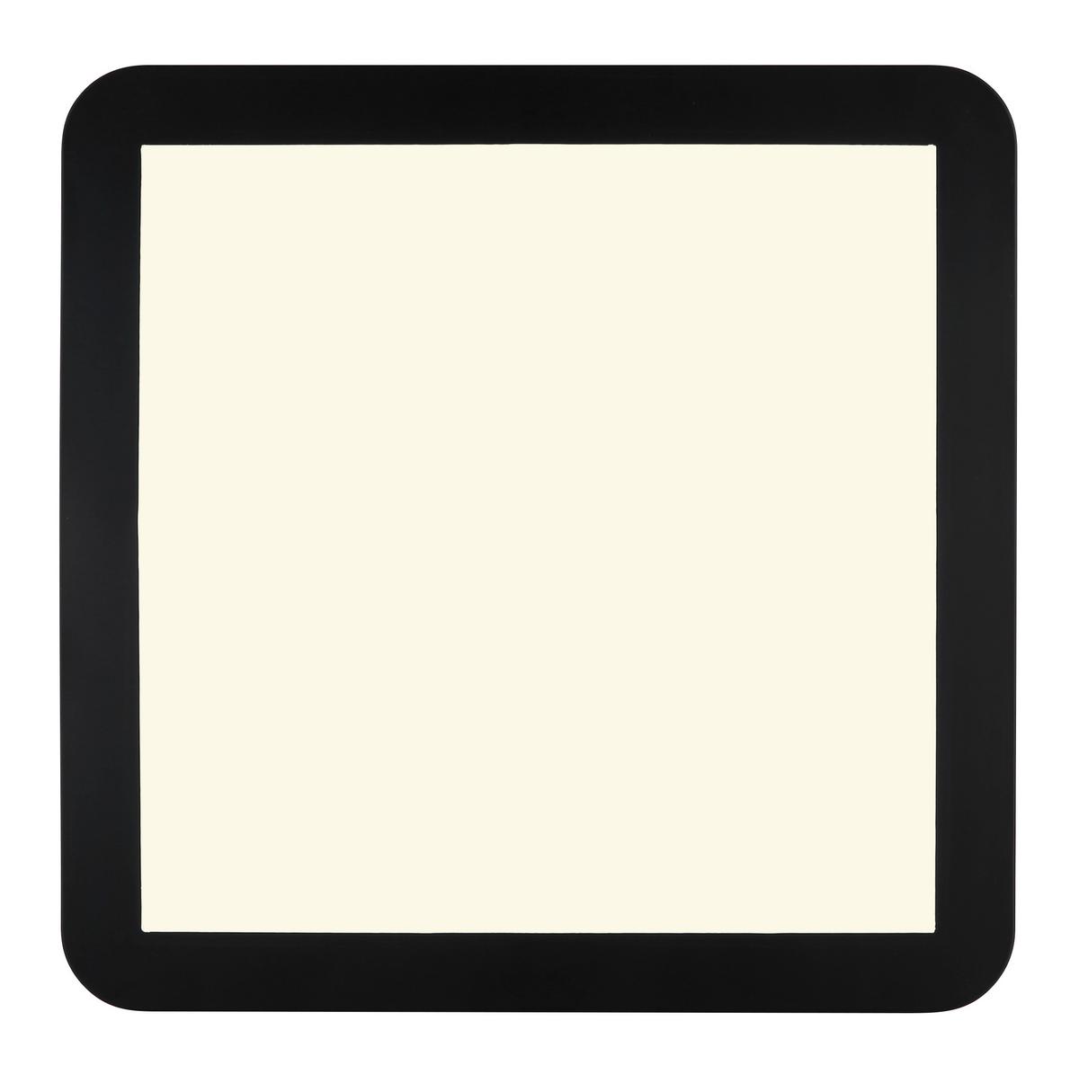 LED-Deckenleuchte 4000k, 18w, 2100lm - Opal/Schwarz, Basics, Kunststoff (30/30/3cm) - Globo