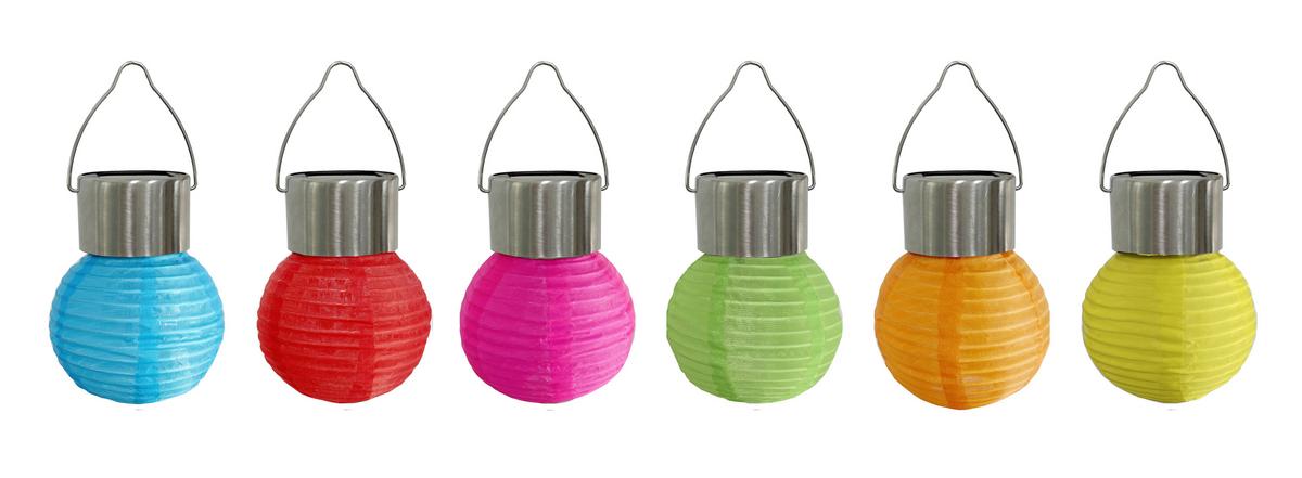 Solarleuchte Merina - Blau/Gelb, Basics, Kunststoff/Textil (7/13cm) - Ondega