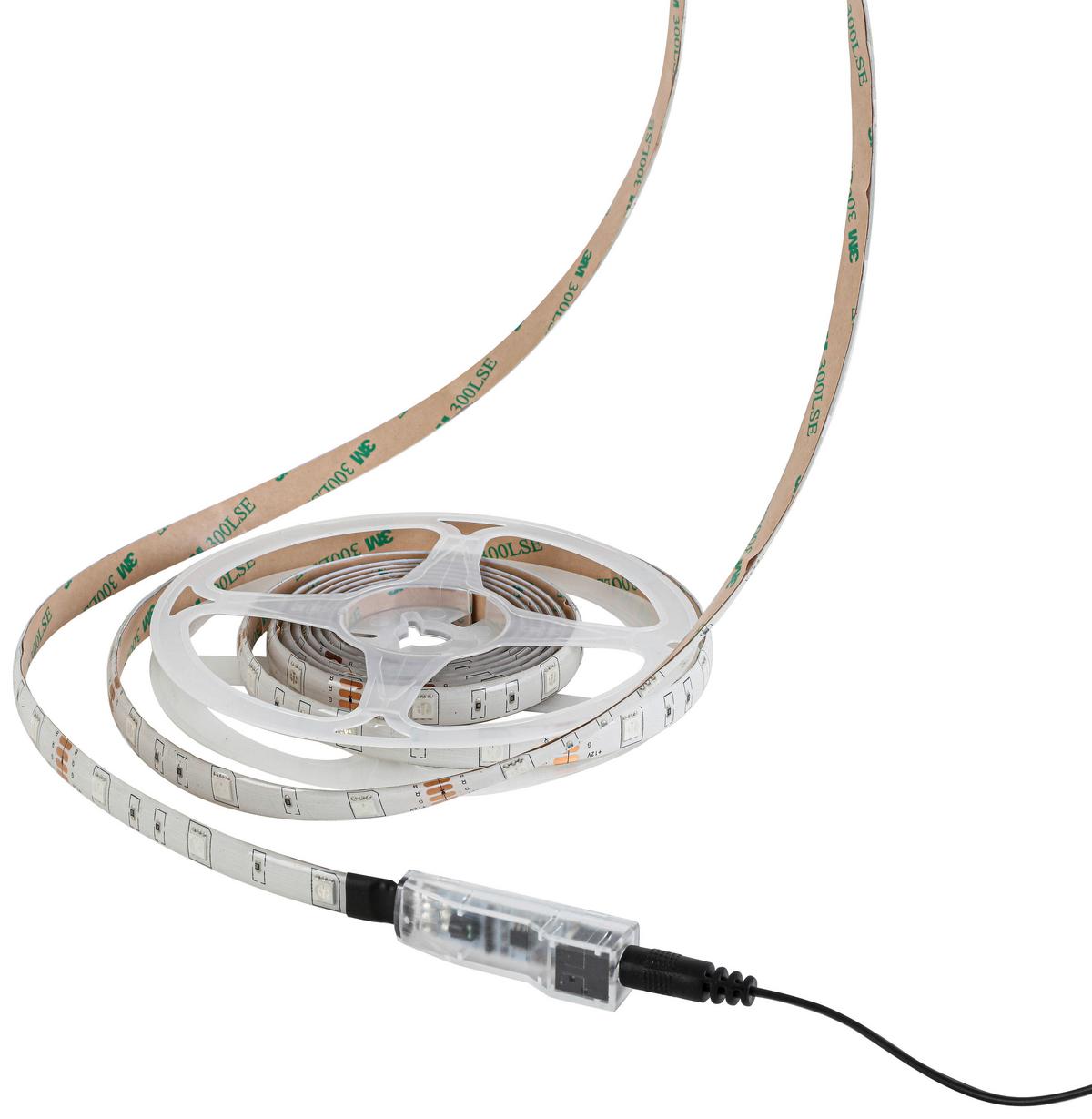 Led Díszlámpa Malte - fekete/fehér, Modern, műanyag (500cm) - Luca Bessoni