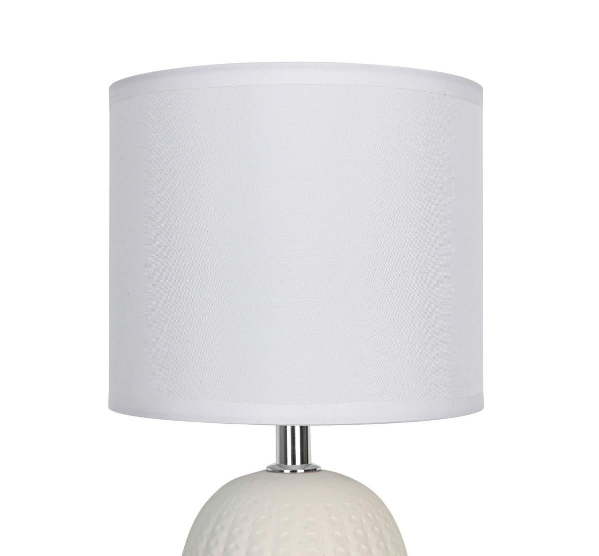 STOLNÍ LAMPA TIO - bílá/béžová, Konvenční, kov/textil (16/32cm) - Mömax