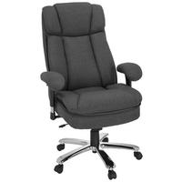 Chefsessel Builder XXL I Dunkelgrau - Dunkelgrau/Silberfarben, MODERN, Kunststoff/Textil (76/123/81cm) - MID.YOU