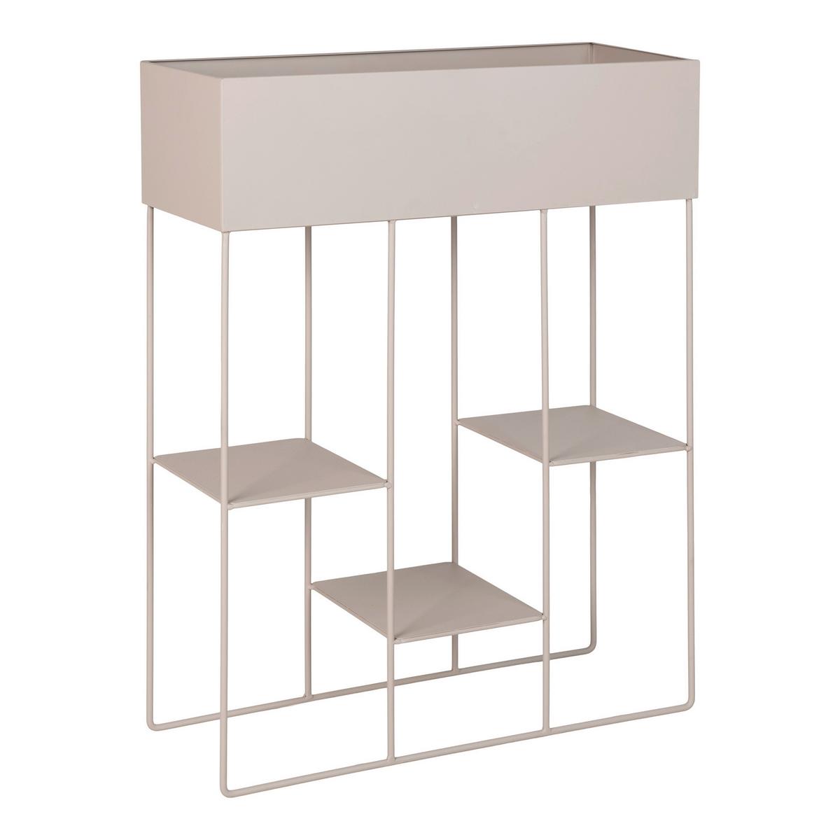 Übertopf Rabo Beige B: 25 cm - Beige, Design, Metall (25/80/60cm)