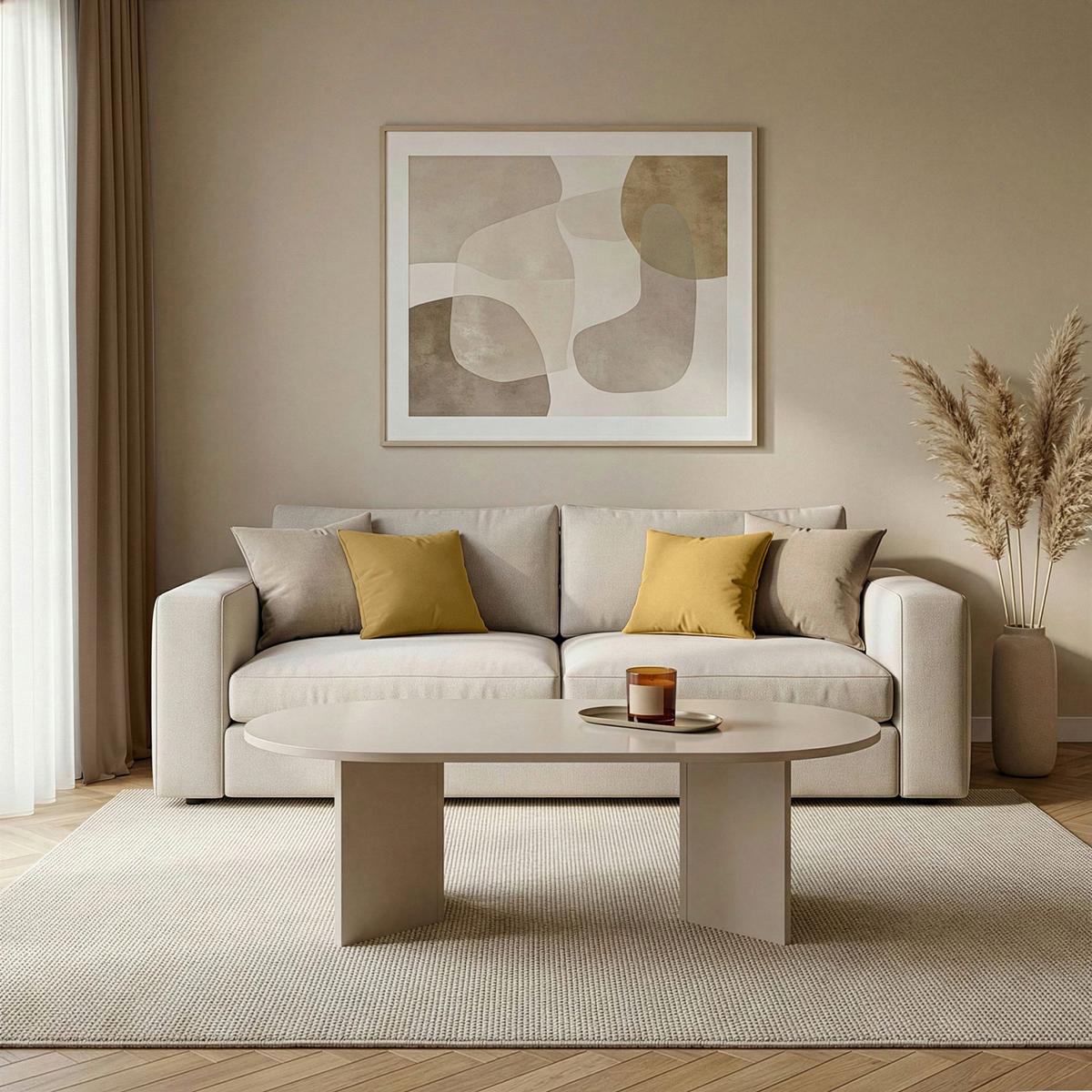 Couchtisch Sable Creme B: 119cm - Creme, Design, Holzwerkstoff (119/40/60cm) - MID.YOU