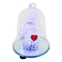 LED-Dekoleuchte Dilara Engel In Glasglocke - Klar/Transparent, ROMANTIK / LANDHAUS, Glas (5,5/8cm) - James Wood
