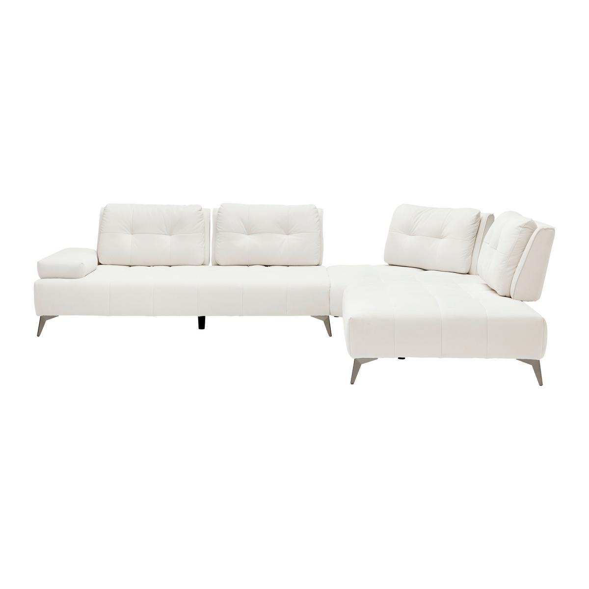 Sedací souprava ESTELLA krémová barva - krémová/tmavě šedá, Moderní, kov/dřevo (326/85/270cm) - Bessagi Home