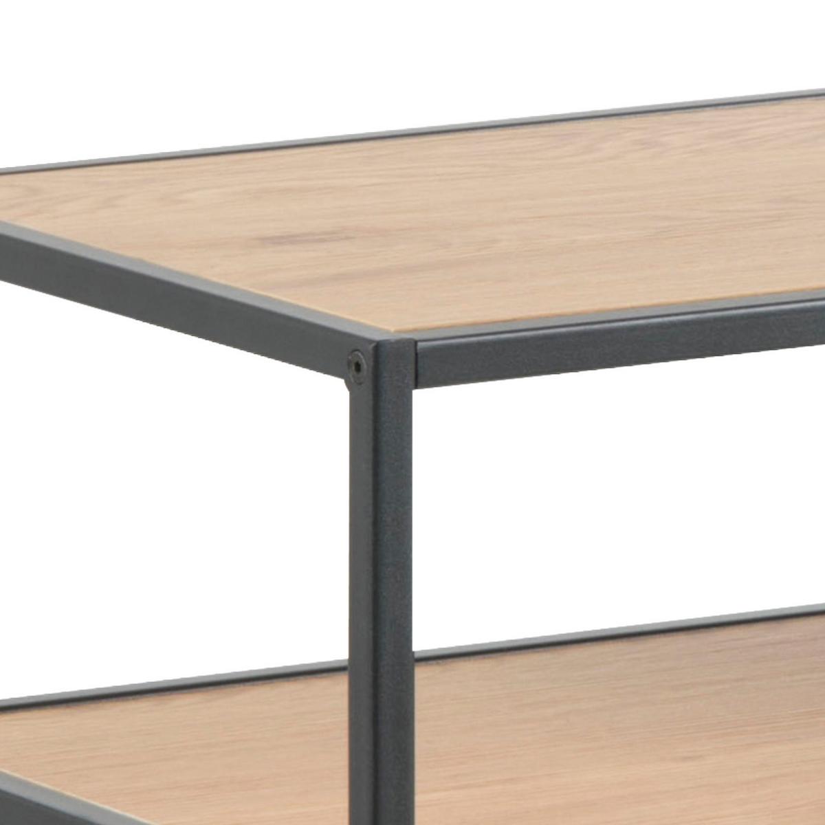 Konsolentisch Seaford Eiche Dekor/Metall B: 100 cm - Eichefarben/Schwarz, Trend, Holzwerkstoff/Metall (100/35/79cm) - MID.YOU