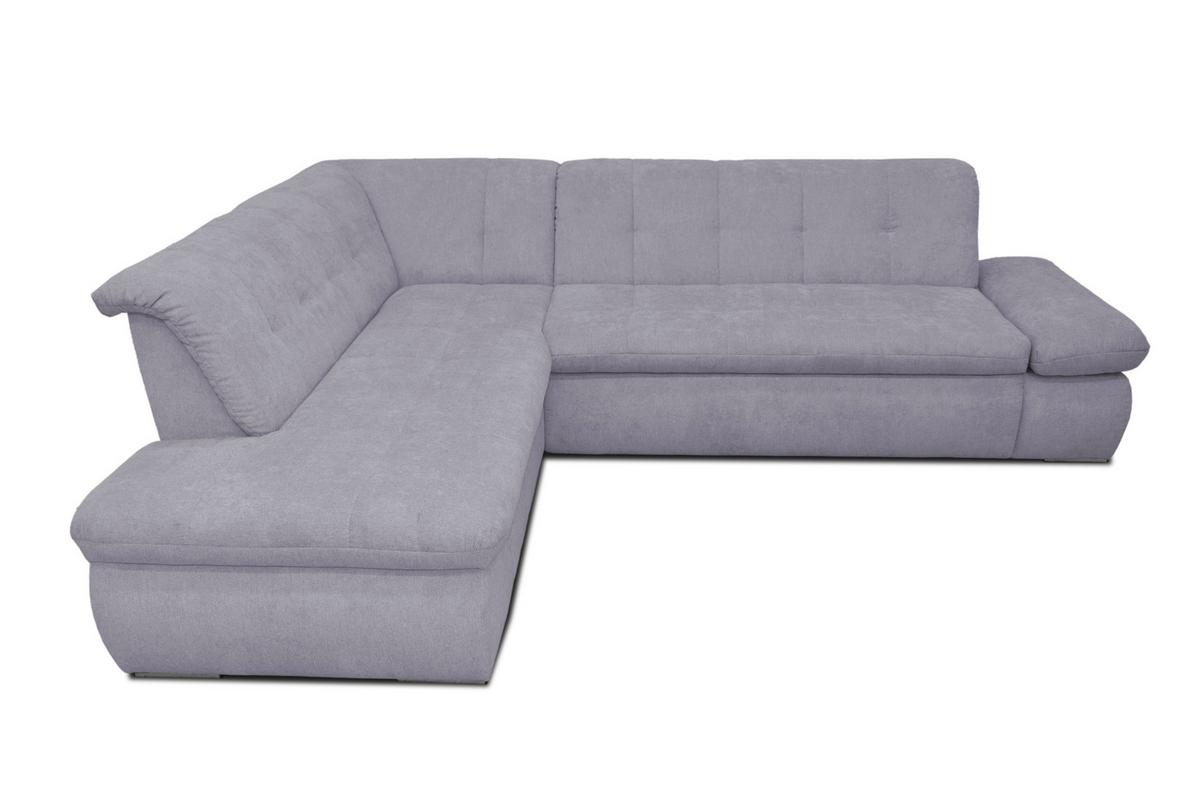 Ecksofa Moric Grau Mikrofaser - Chromfarben/Grau, KONVENTIONELL, Textil (216/273cm) - MID.YOU