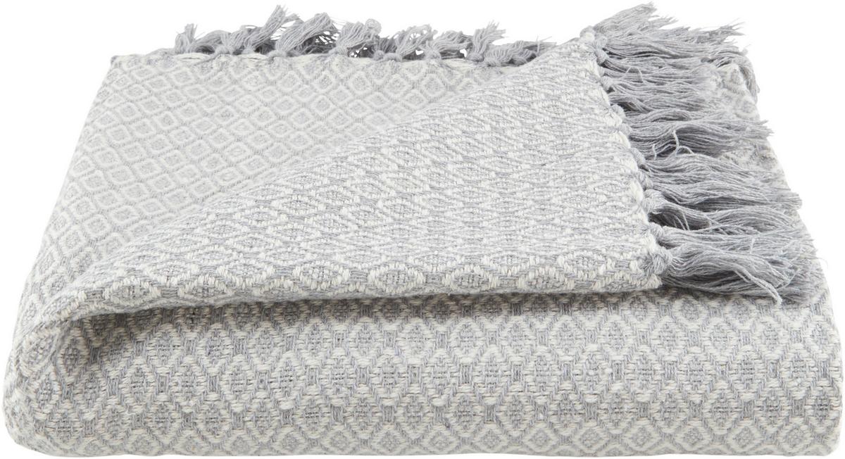 Tagesdecke Ines 140/210 cm Silber, Baumwolle - Silberfarben, ROMANTIK / LANDHAUS, Textil (140/210cm) - James Wood