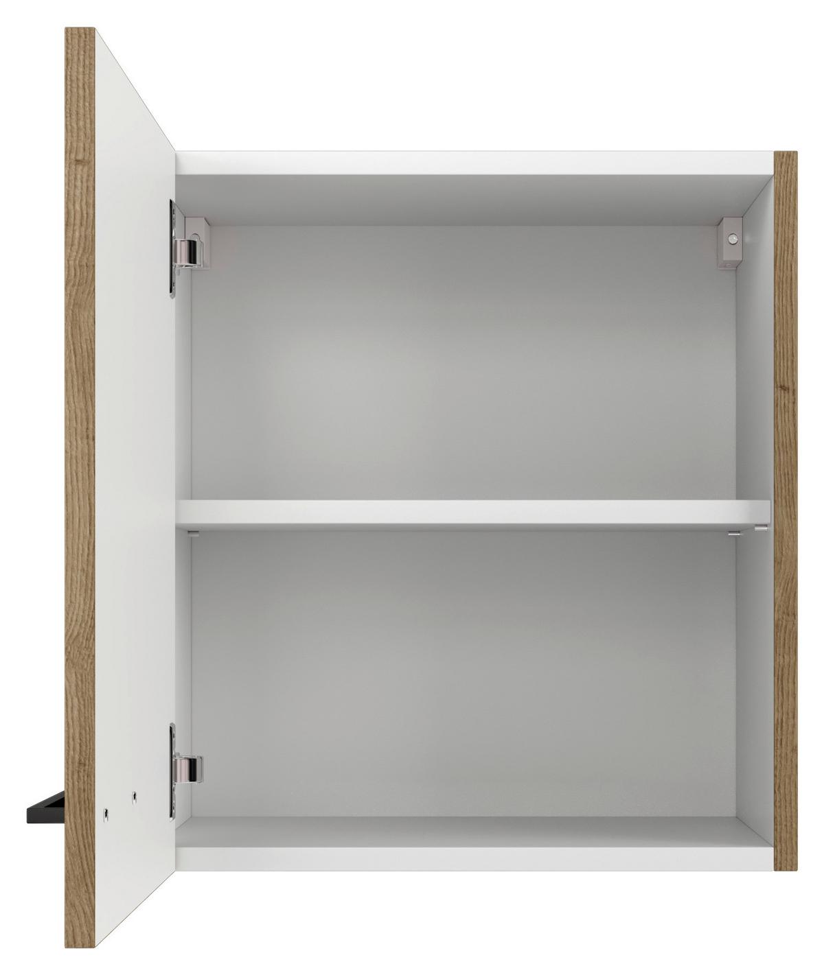 HORNÁ KUCHYNSKÁ SKRINKA CARA H 50 - čierna/dub artisan, Konventionell, kov/kompozitné drevo (50/54,8/32cm) - FlexWell