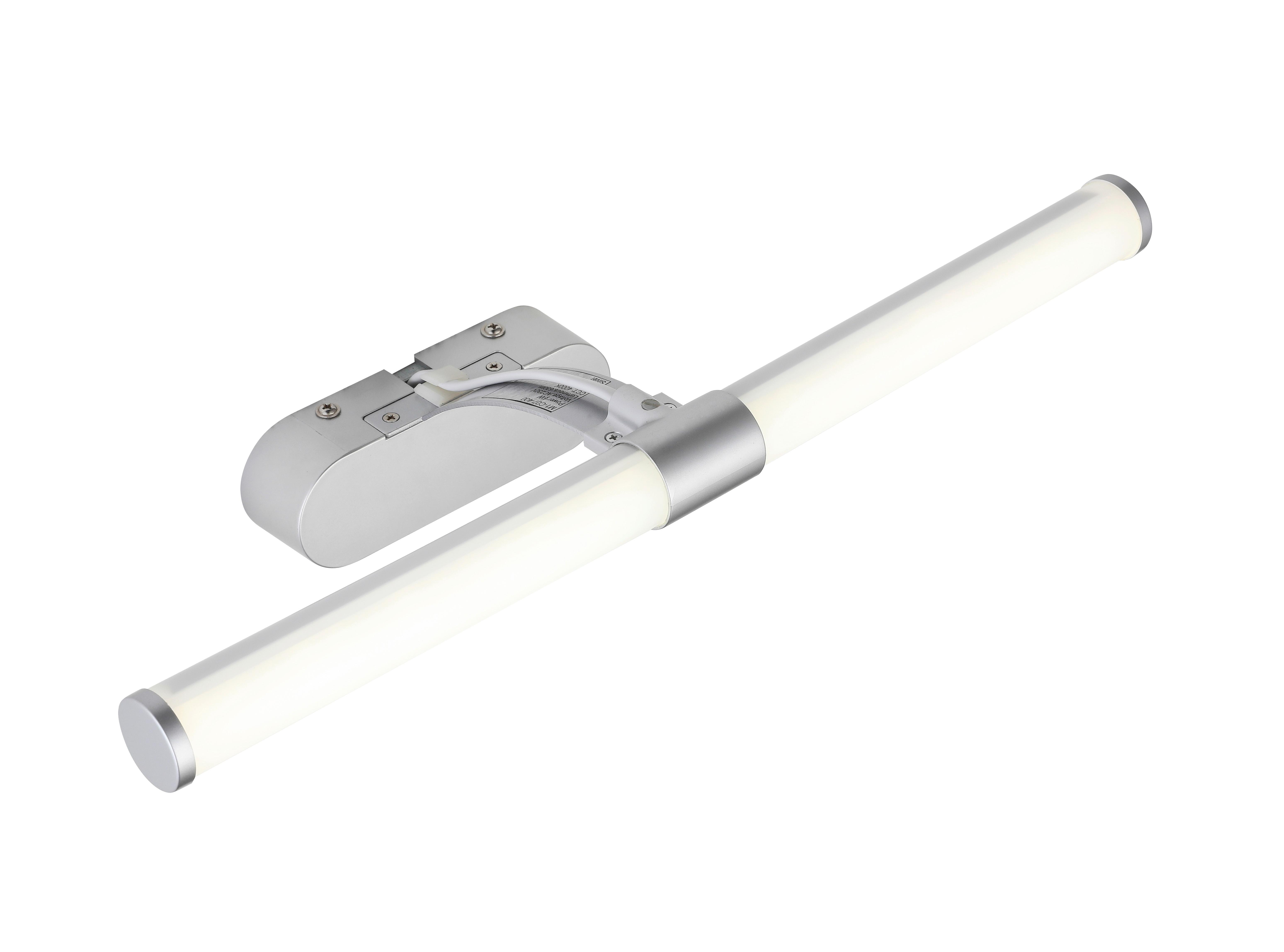 Led-wandleuchte Sinan 1-Flammig - Silberfarben, MODERN, Kunststoff/Metall (40/16,8/9,6cm) - Luca Bessoni