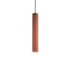 Hängeleuchte Look H: 56/140 cm 1-Flammig Zylinderform - Rostfarben, KONVENTIONELL, Metall (6/56/140cm) - Ideal Lux