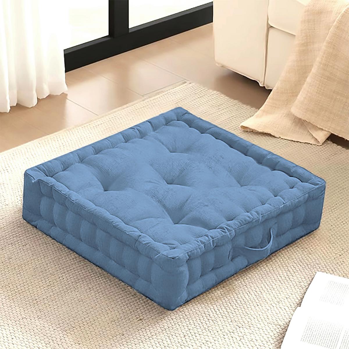 Ülőpárna Lianna Kb. 40/40cm - kék, Modern, textil (40/40/8cm) - Luca Bessoni