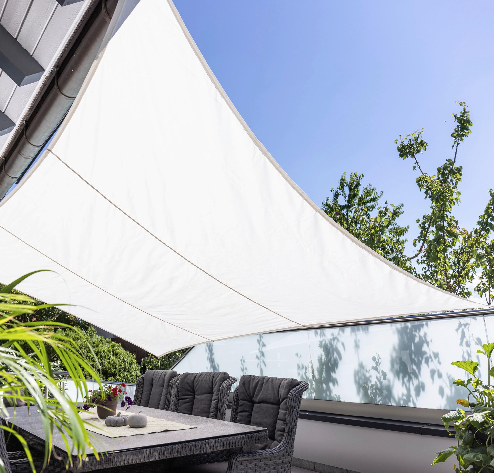 Sonnensegel Rechteck 2x3 M - Weiß, Basics, Kunststoff (200/300cm) - Windhager