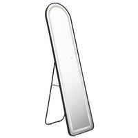 STANDSPIEGEL Touchdimmer - Schwarz/Weiß, Design, Glas/Kunststoff (40/50/160cm) - Globo