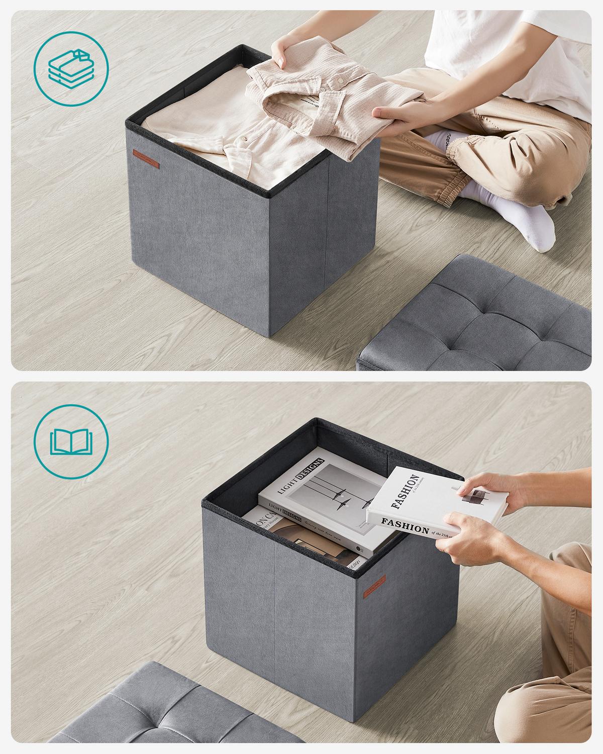 SITZBOX Grau B: 38cm - Grau, Basics, Holzwerkstoff/Textil (38/38/38cm)