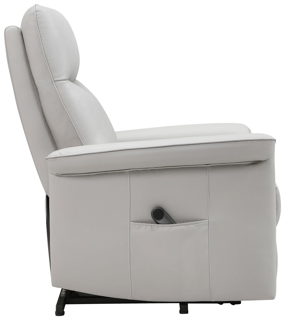 Relaxačné kreslo CARLO, béžová koža - čierna/béžová, Konventionell, kov/koža (77/103/84cm) - Mömax