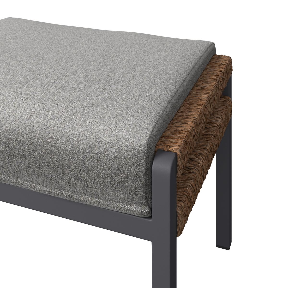 TERASOVÁ SEDACÍ SOUPRAVA CASA BLANCA - světle šedá/přírodní barvy, Moderní, kov/textil