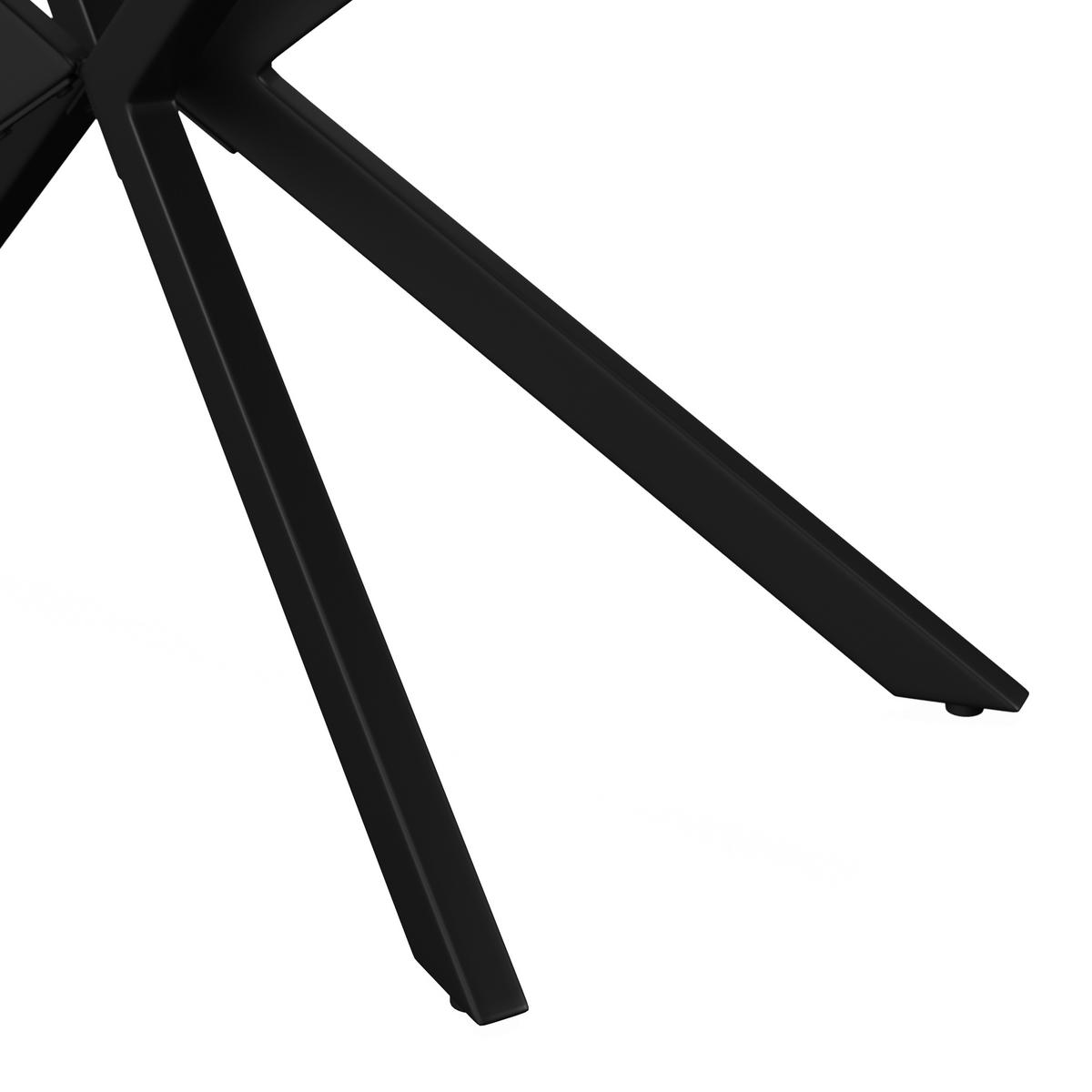 Výsuvný stůl AKI 140-180 - černá/barvy dubu, Moderní, kov/kompozitní dřevo (140-180/76/80cm) - Bessagi Home