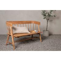 Gartenbank Teakholz 2-Sitzer Split - Teakfarben, KONVENTIONELL, Holz (58/85/132cm) - Gardenson