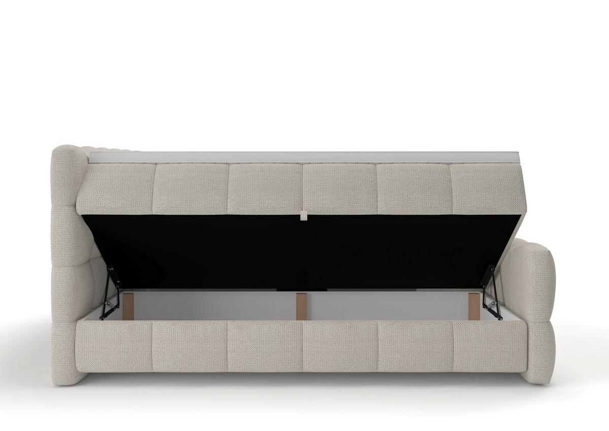 Boxspringbett Brisbane inkl. Bettkasten 180x200 - Creme/Schwarz, Trend, Holz/Holzwerkstoff (180/200cm) - Sembella