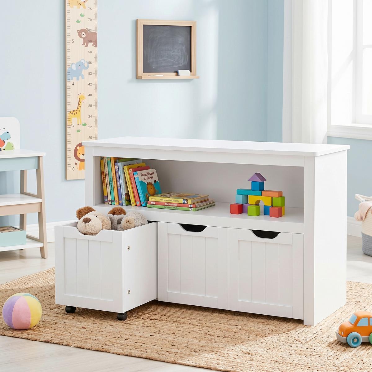 KINDERREGAL Weiß B: 102 cm - Weiß, Trend, Holzwerkstoff (102/60/30cm) - MID.YOU