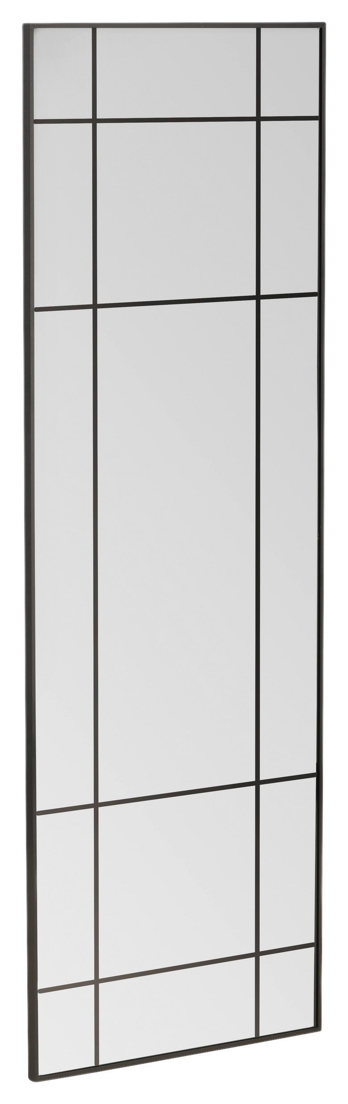 Wandspiegel Lake Schwarz B: 90 cm - Schwarz, MODERN, Glas/Metall (90/180/3cm) - P & B