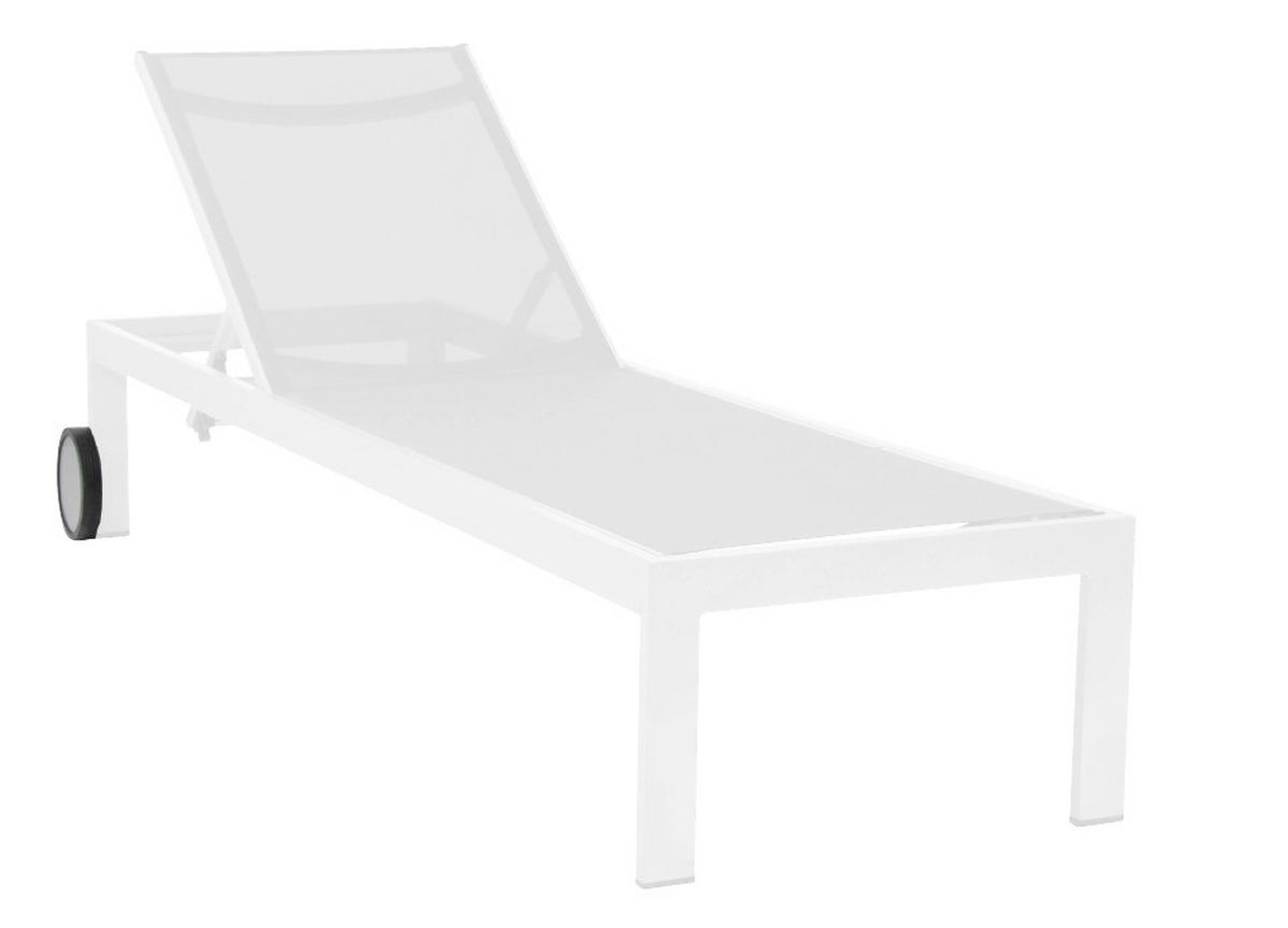 Sonnenliege Rimini Metall/Textil - Weiß, Basics, Textil/Metall (198/60/35cm) - Acamp