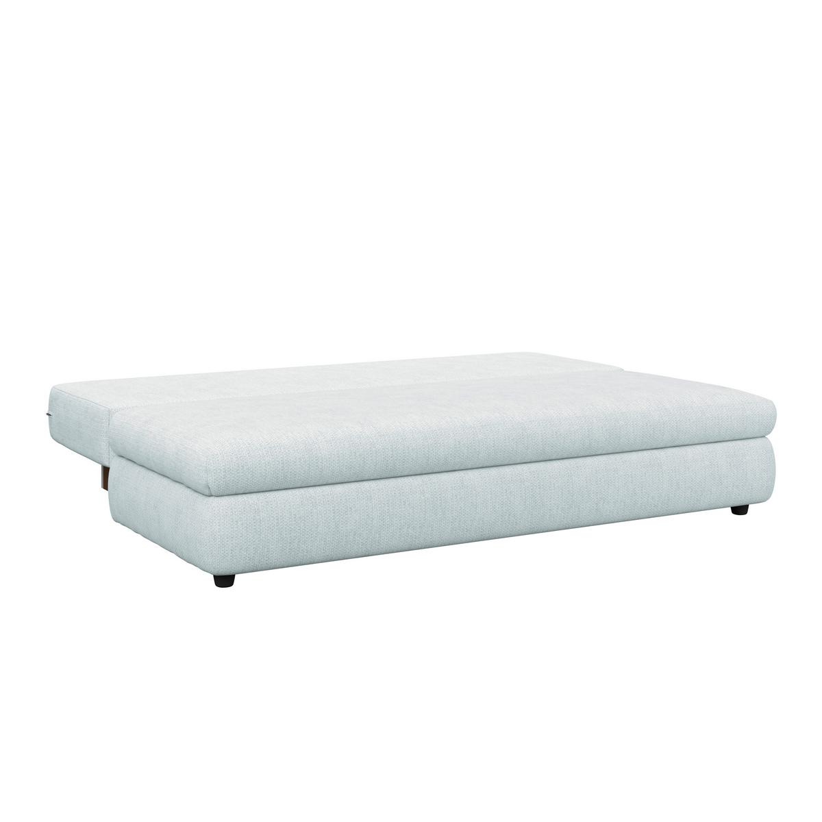 3-Sitzer-Sofa mit Schlaffunktion Olso eisblau - Hellblau, Trend, Holz/Kunststoff (205/72/100cm)