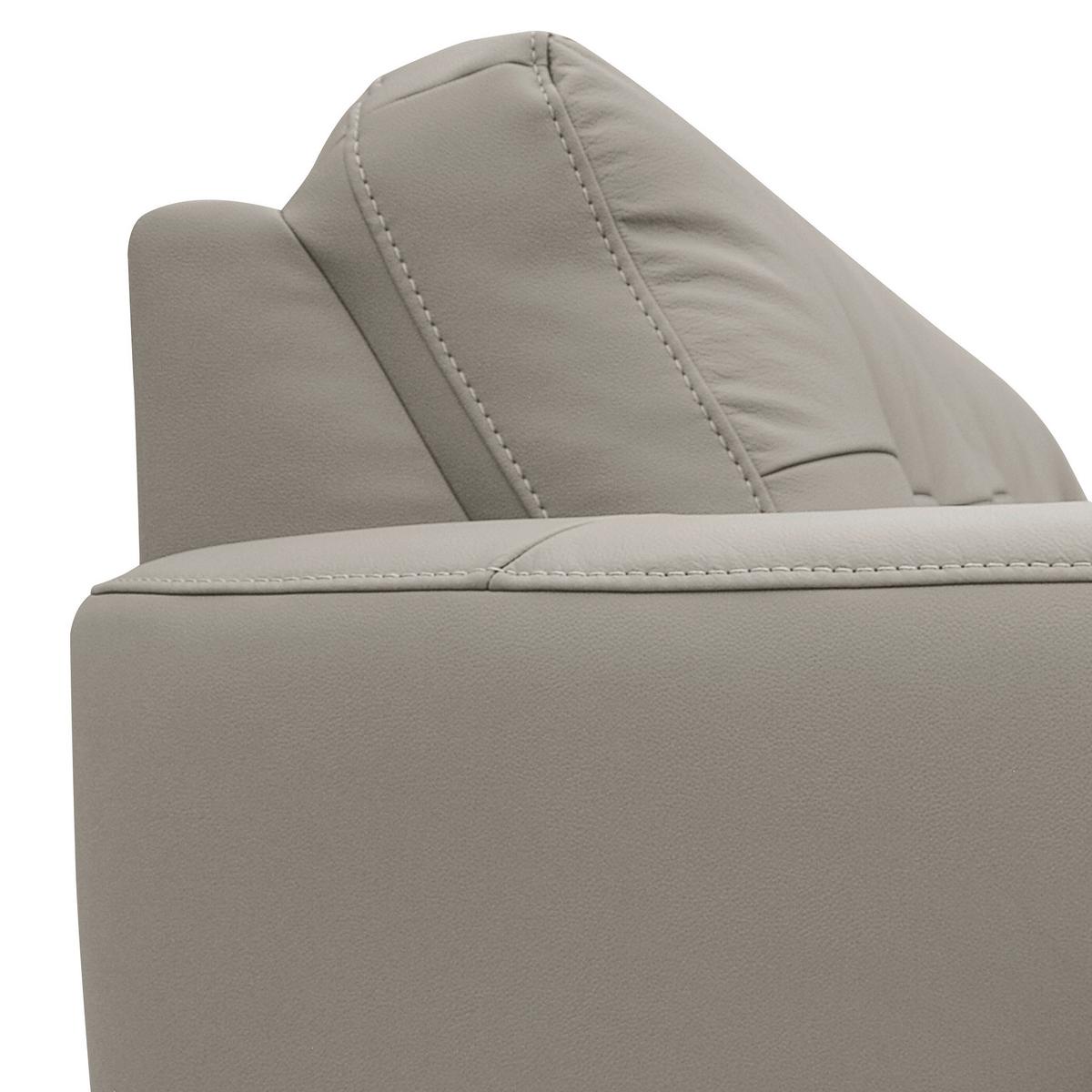 Ecksofa Nordic Plantinfarben S: 168x238 cm - Platinfarben/Buchefarben, Design, Leder/Textil (168/238cm) - Livetastic