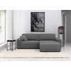 Ecksofa Chance, Grau S: 265x164 cm - Schwarz/Grau, MODERN, Textil (265/164cm) - Trendmanufaktur