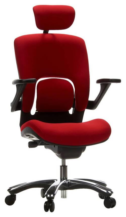 Bürostuhl Vapor Lux Rot/Schwarz Bis 120 Kg - Chromfarben/Rot, Basics, Kunststoff/Textil (58/119/50cm) - MID.YOU