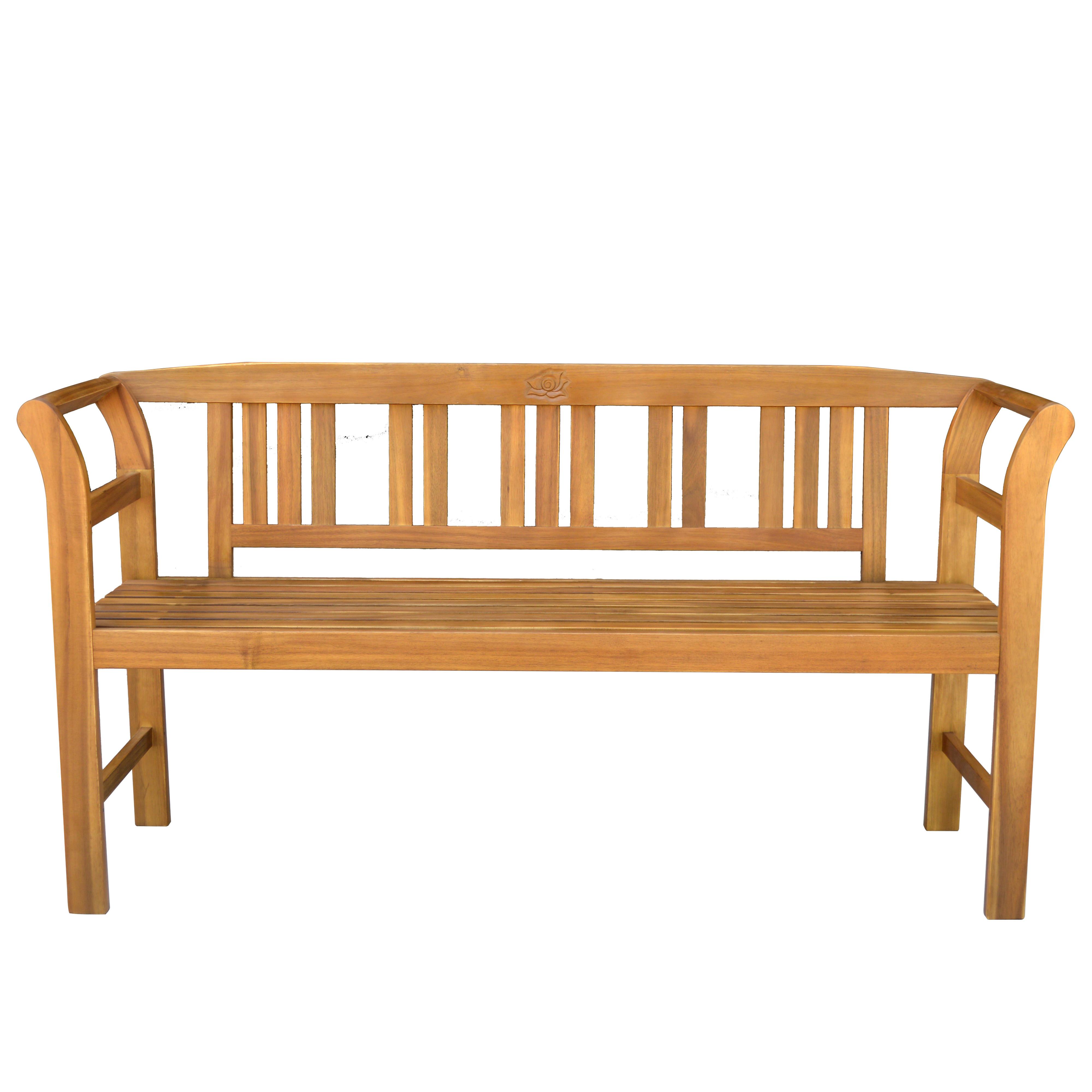 Gartenbank Akazie Braun LxBxH: 157x48,5x82 cm - Akaziefarben, Basics, Holz (157/48,5/82cm)