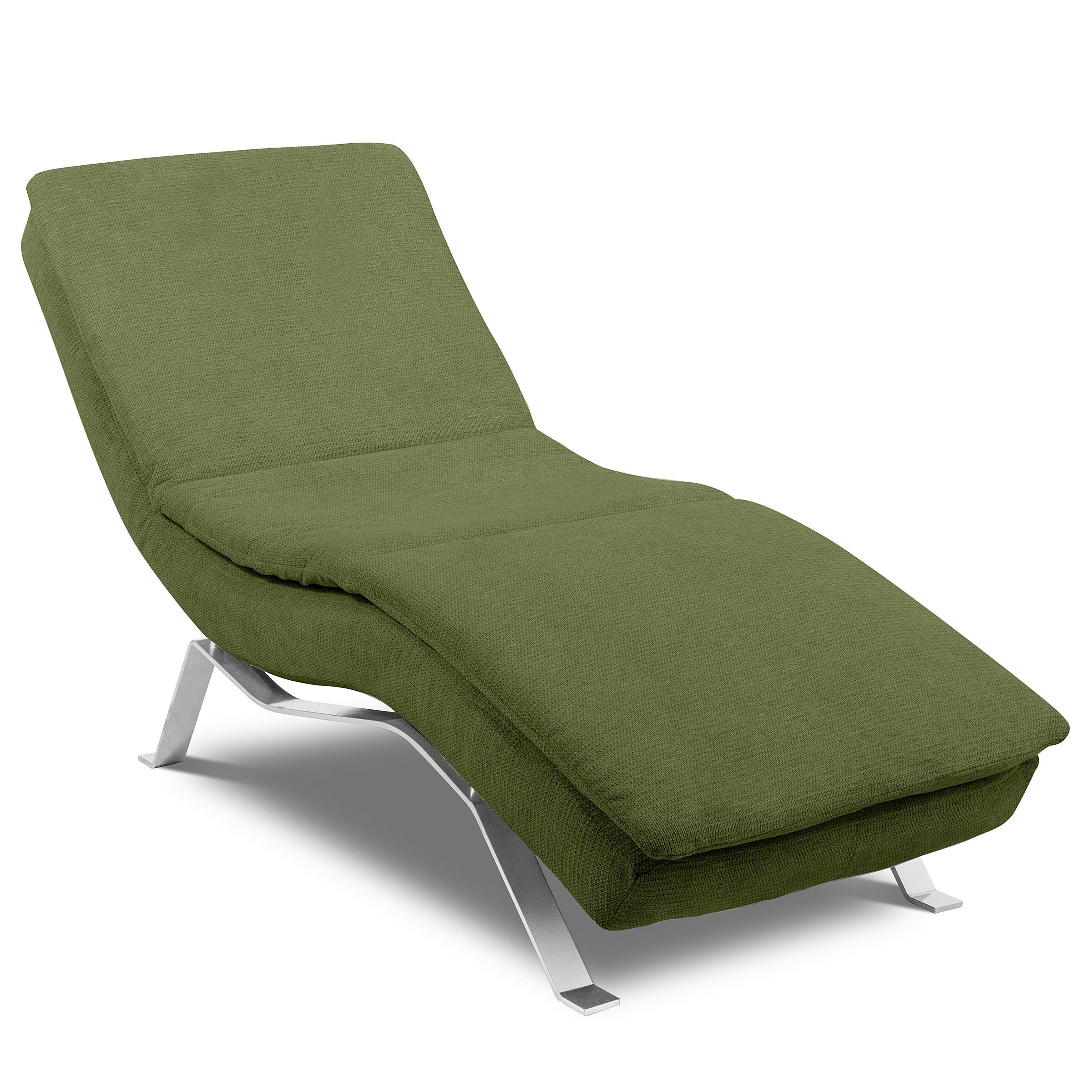 RELAXLIEGE Grün B: 65 cm - Silberfarben/Grün, Design, Textil (65/95/171cm) - Celina Home