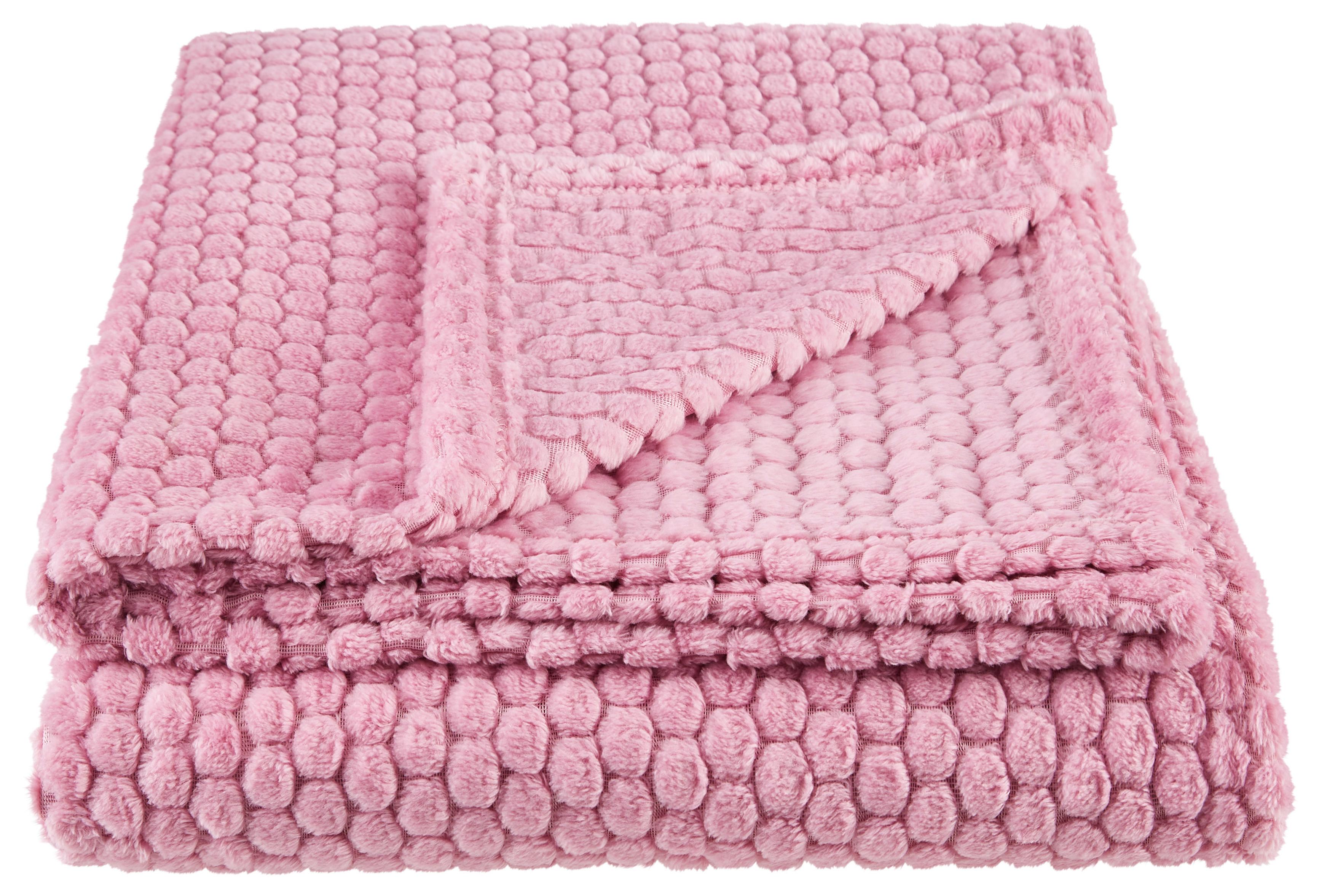 Kuscheldecke Belinda Mauve 130x170 cm - Mauve, ROMANTIK / LANDHAUS, Textil (130/170cm) - James Wood