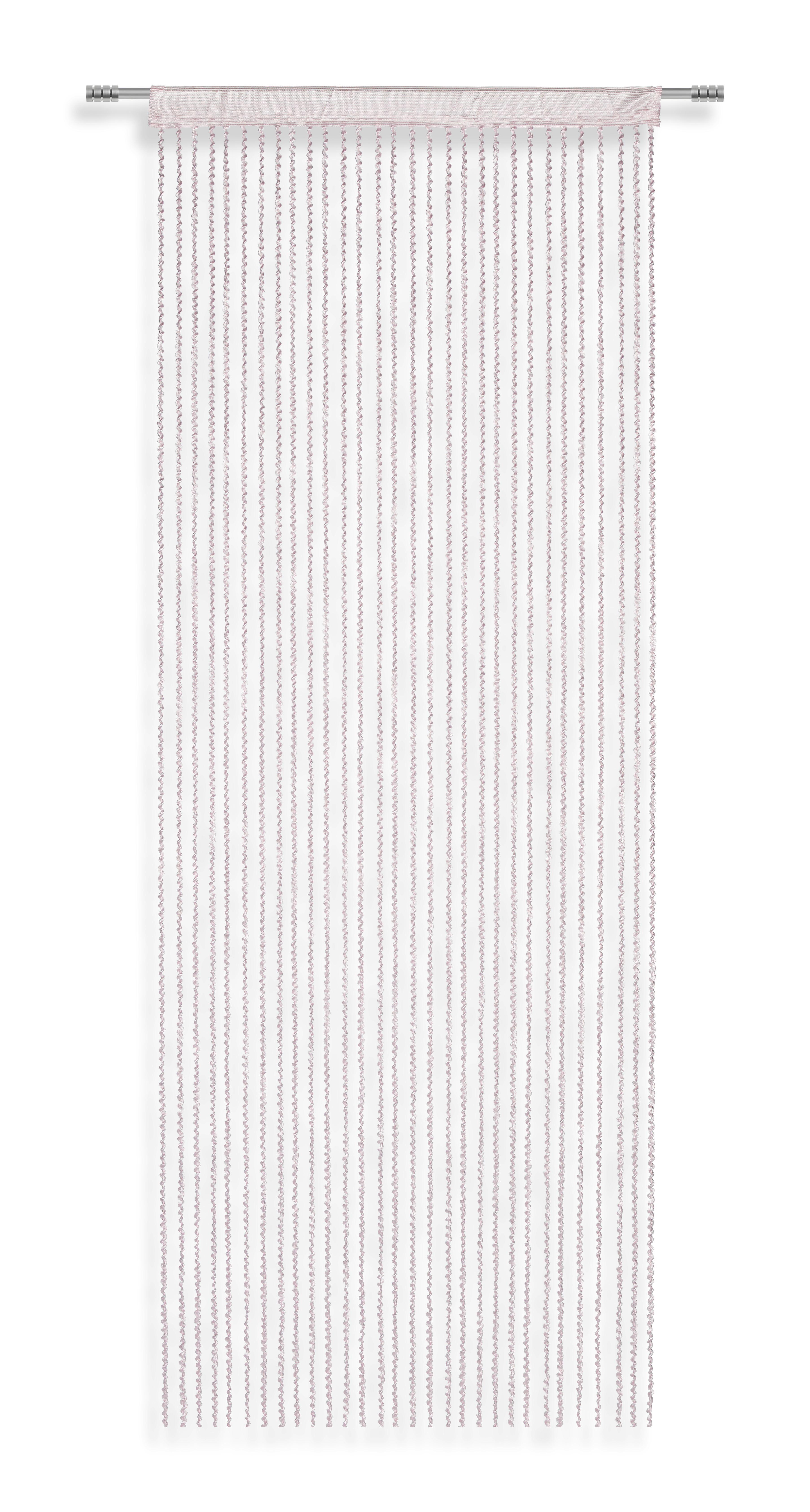 Fadenvorhang Stangendurchzug Renata B: 90cm, Rose - Rosa, MODERN, Textil (90/245cm) - Luca Bessoni